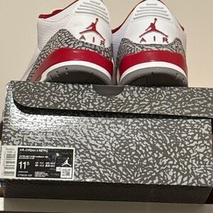Jordan Air 3 Retro Red White Sneakers